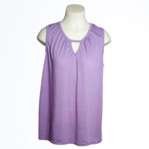 Just Be Purple Keyhole Tank Sz XL